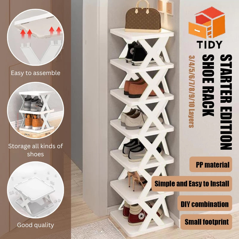 X-Shaped Shoe Rack